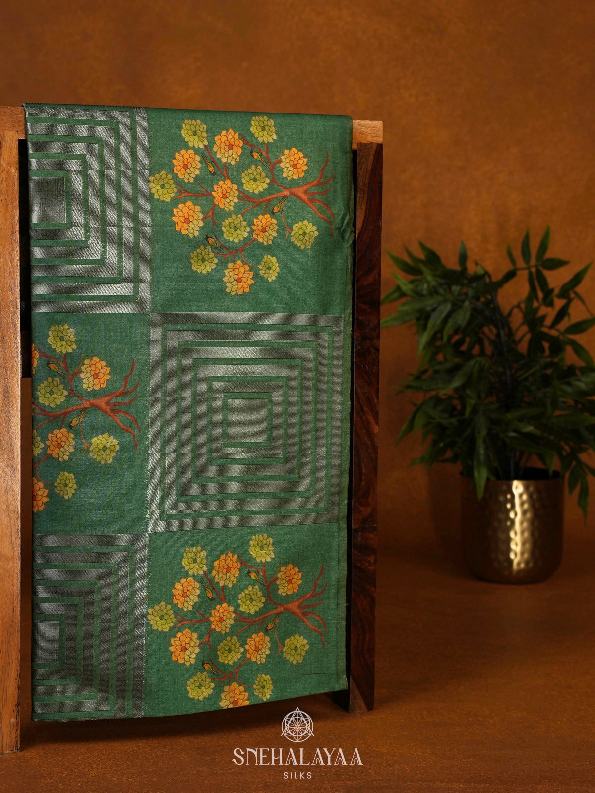 Green Jute Saree