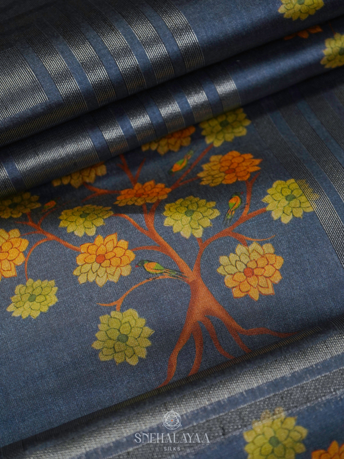 Grey Jute Saree