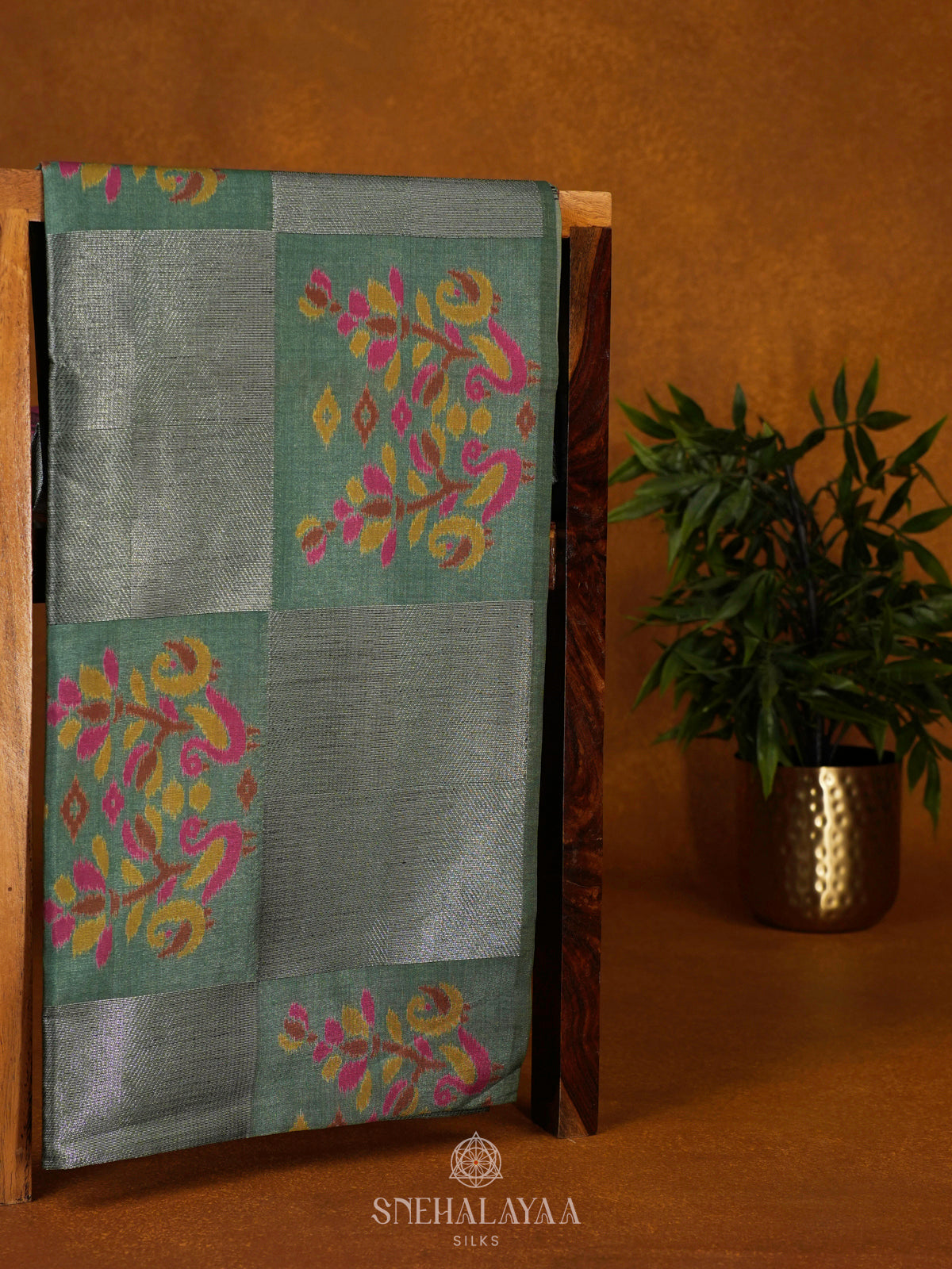 Green Jute Saree