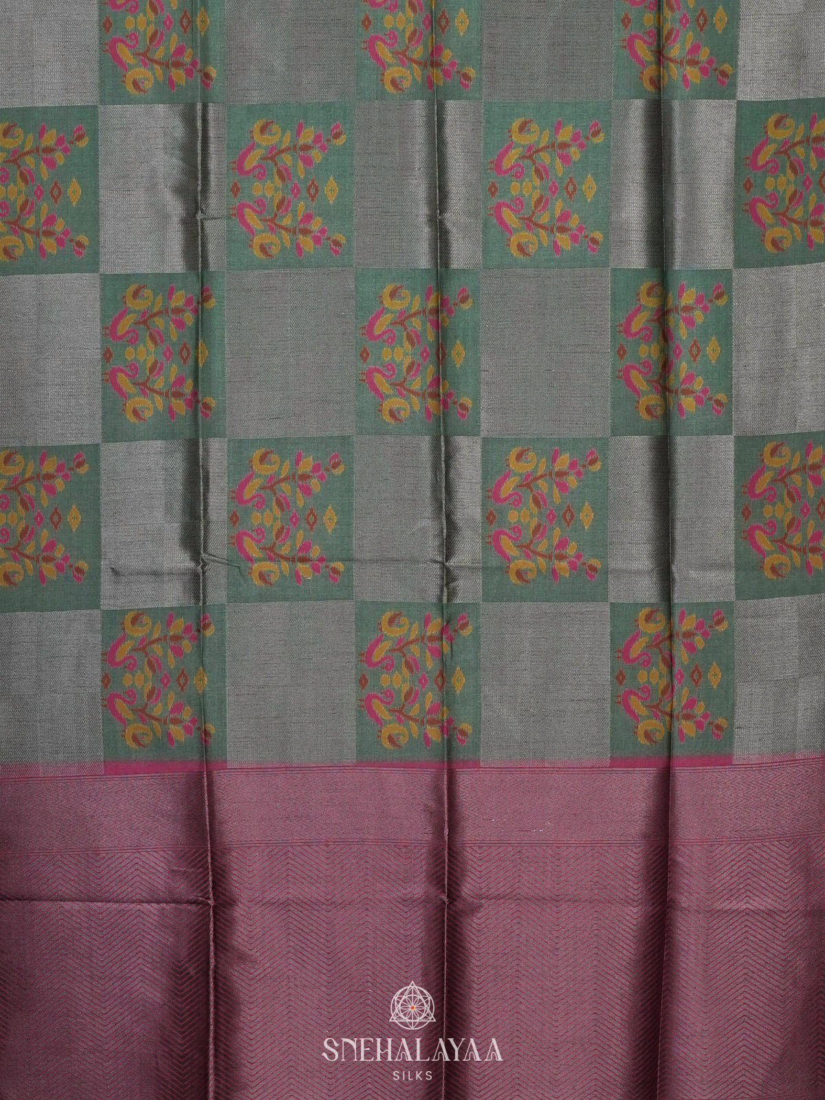 Green Jute Saree