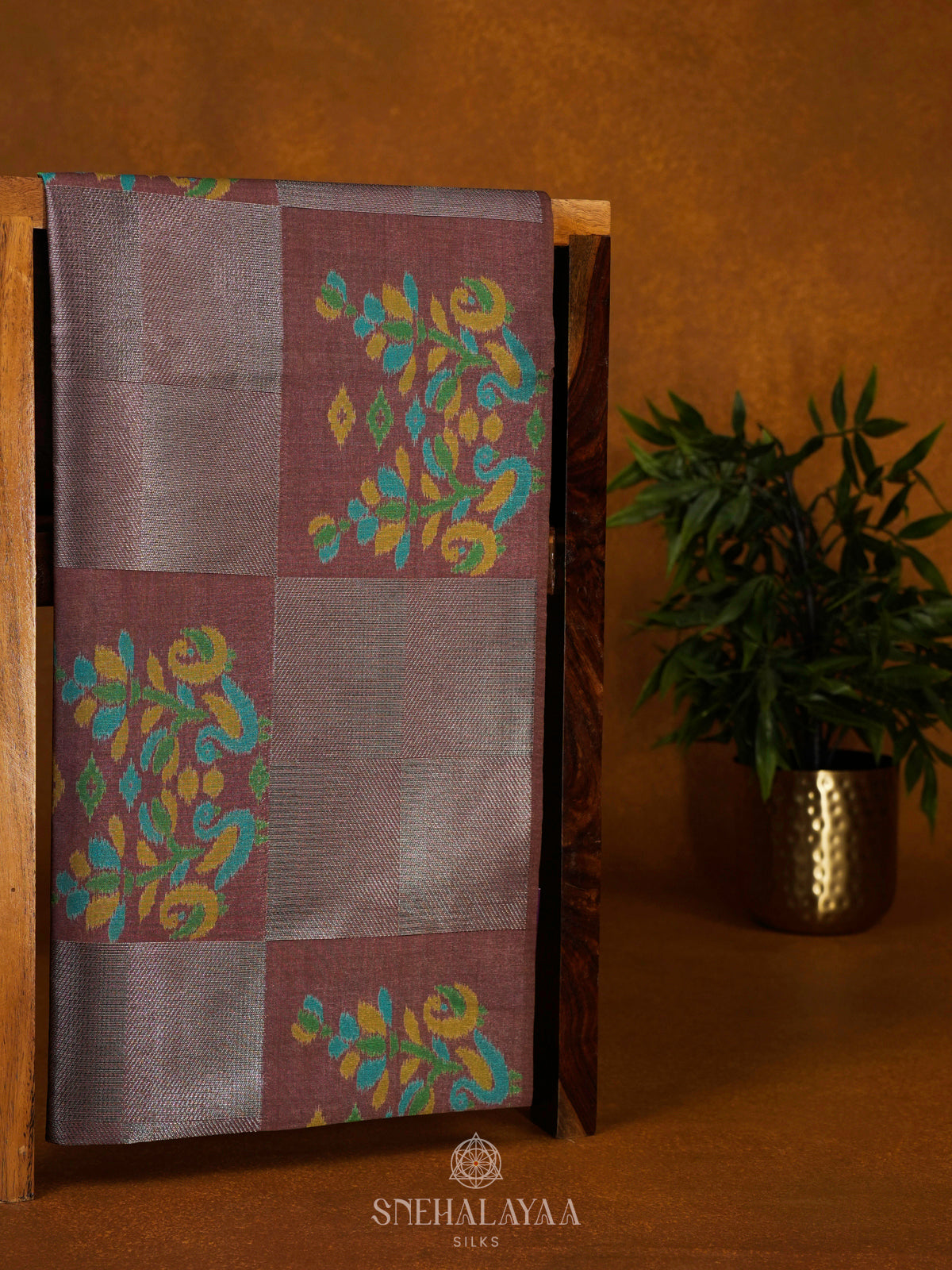 Brown Jute Saree