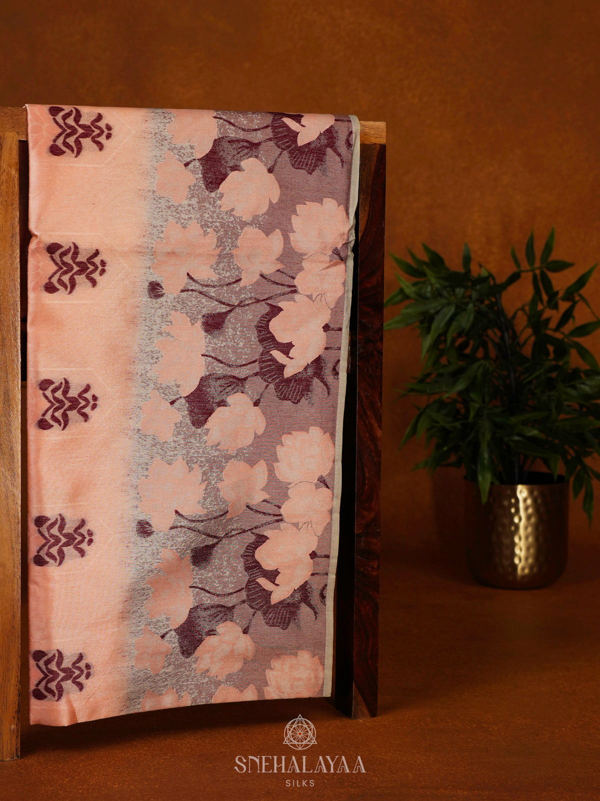 Peach Jute Saree