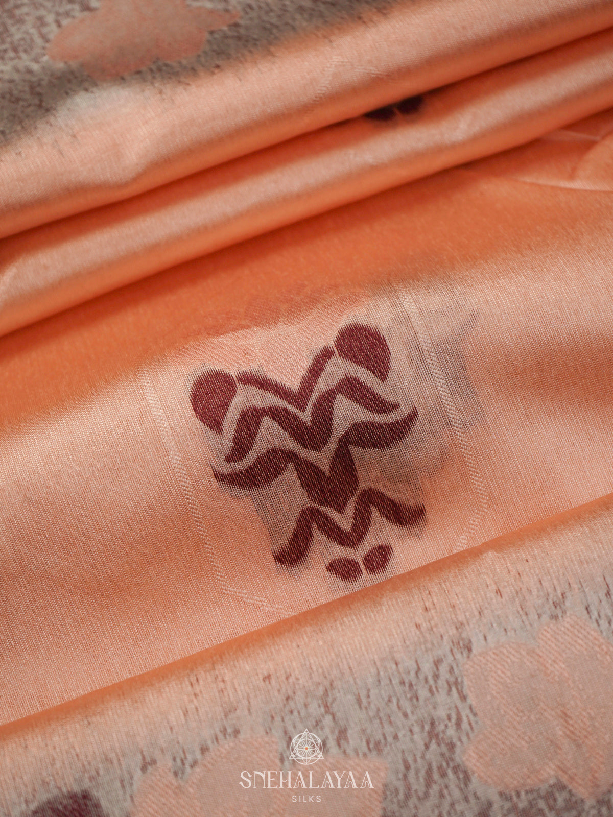 Peach Jute Saree