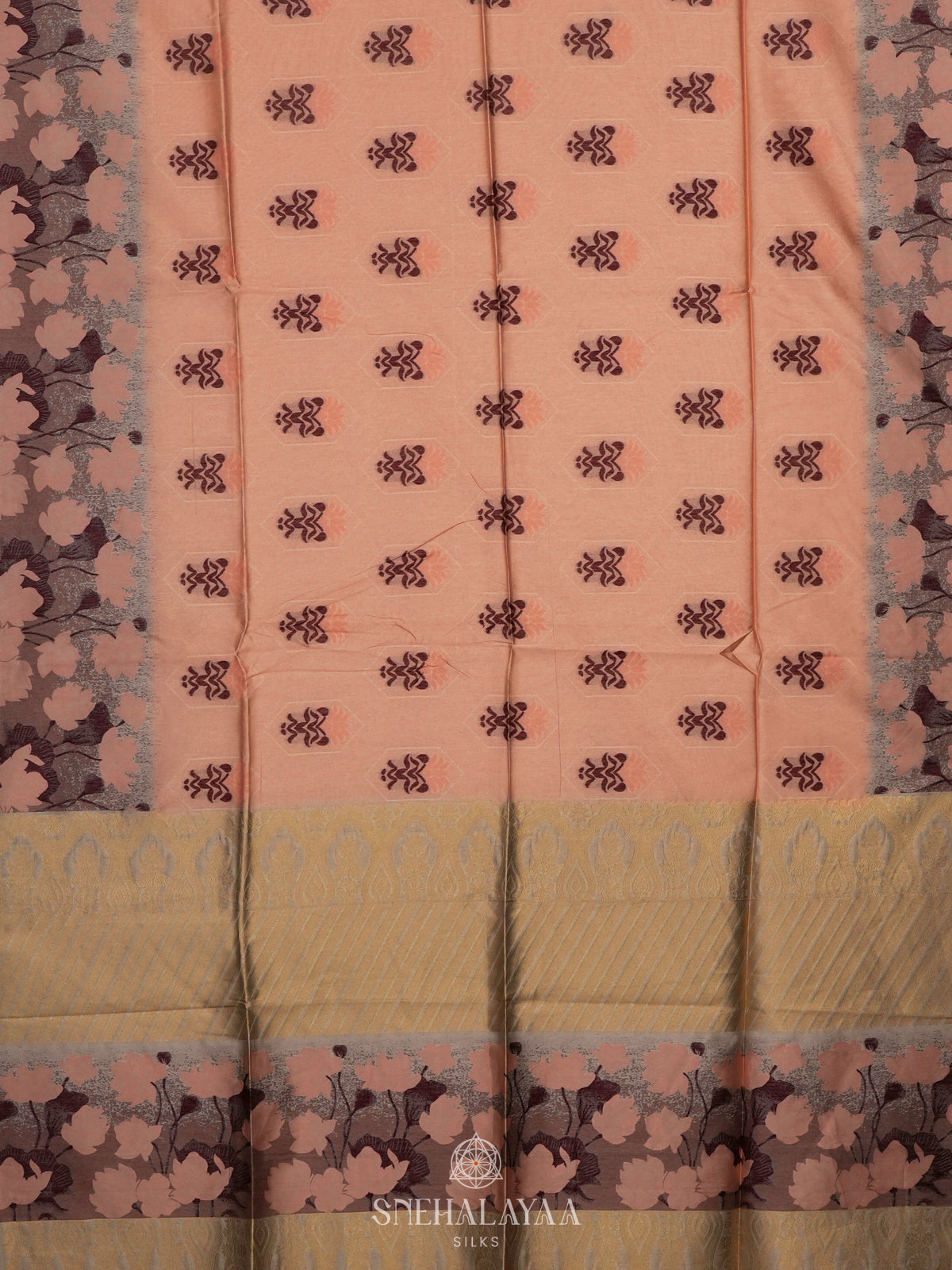 Peach Jute Saree