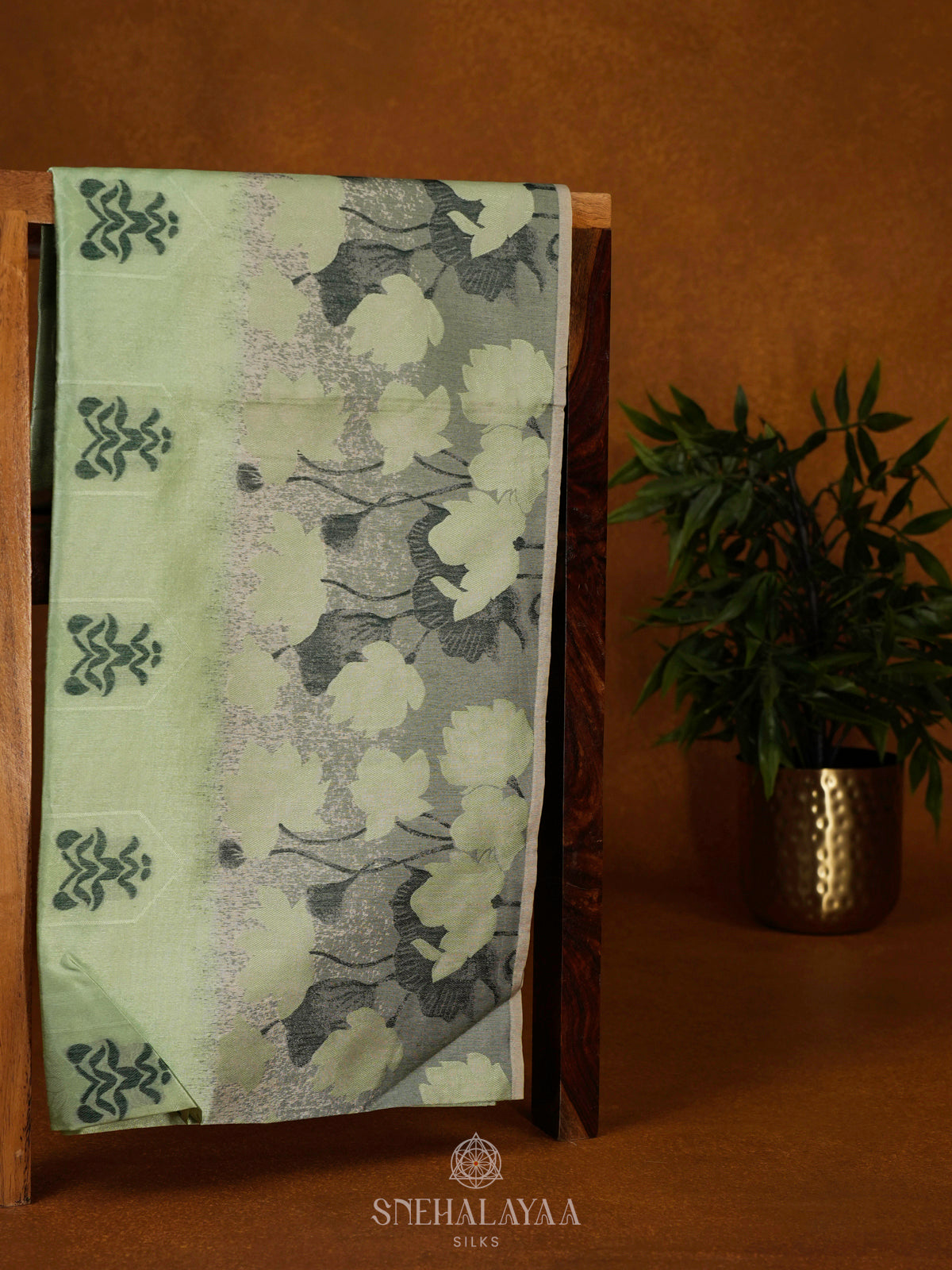 Pista Green Jute Saree