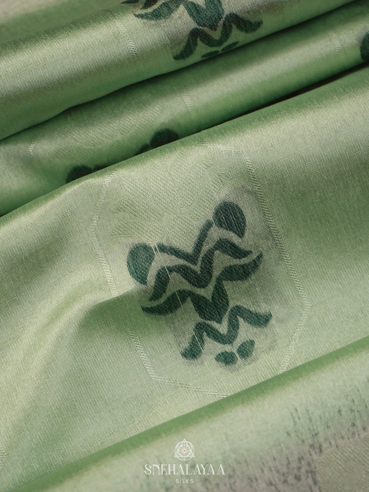 Pista Green Jute Saree
