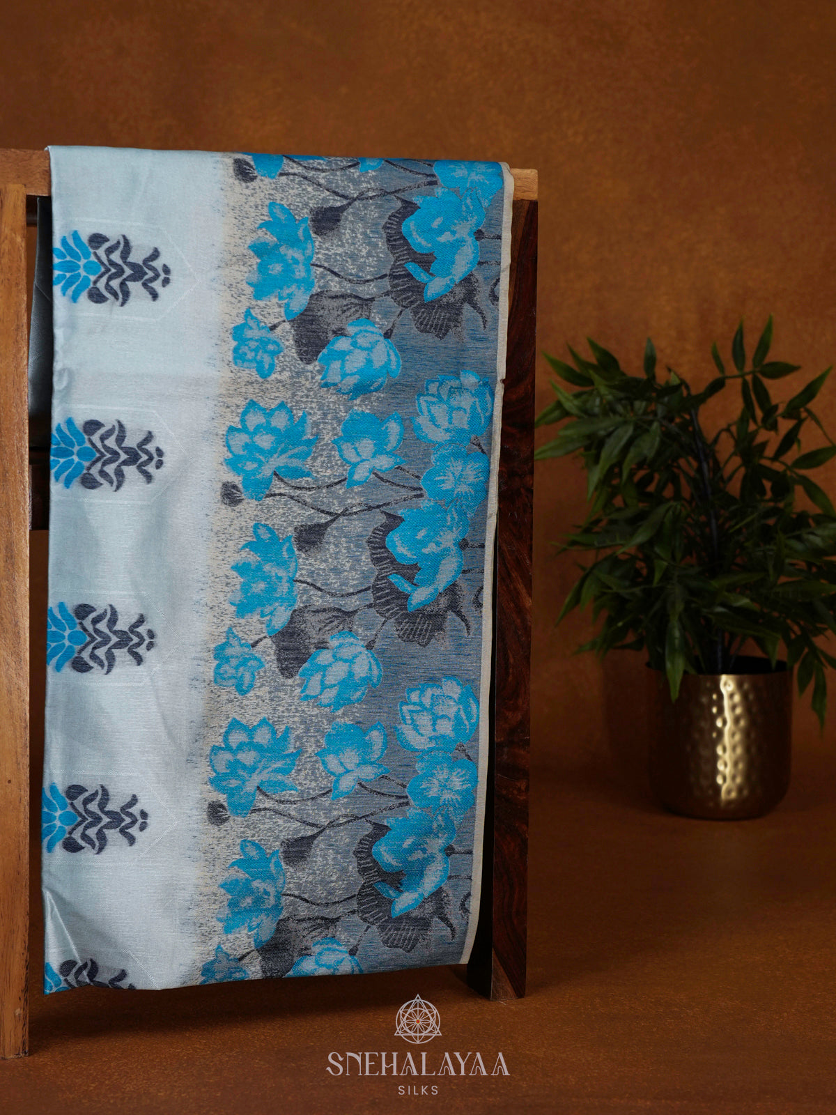 Blue Jute Saree