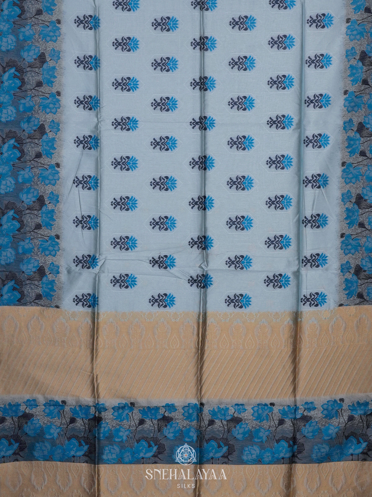 Blue Jute Saree