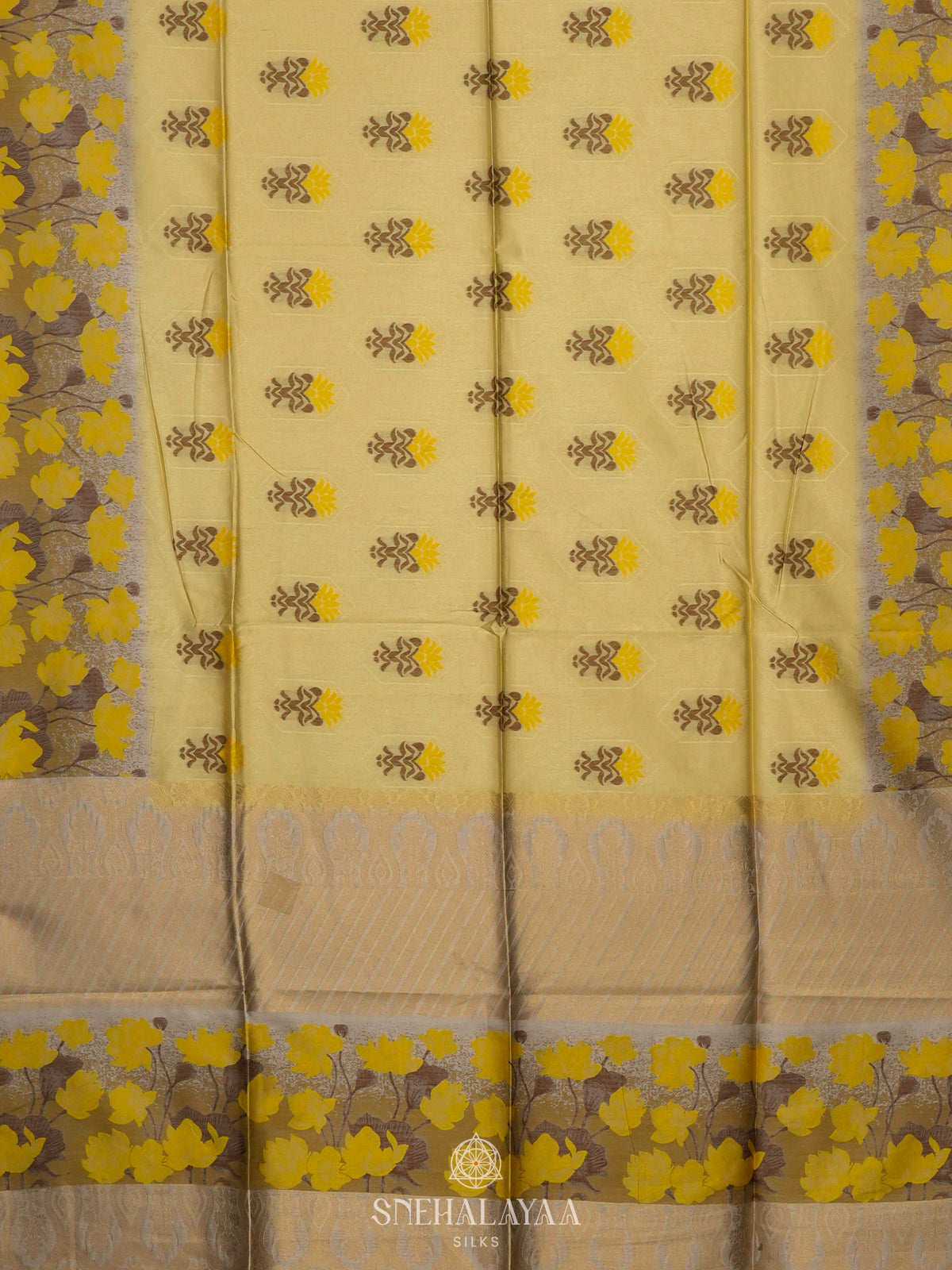 Yellow Jute Saree