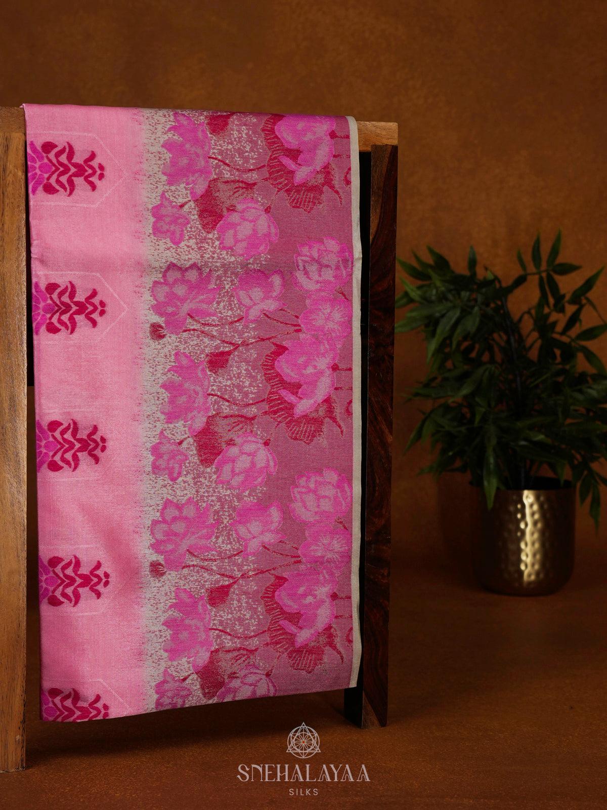 Pink Jute Saree