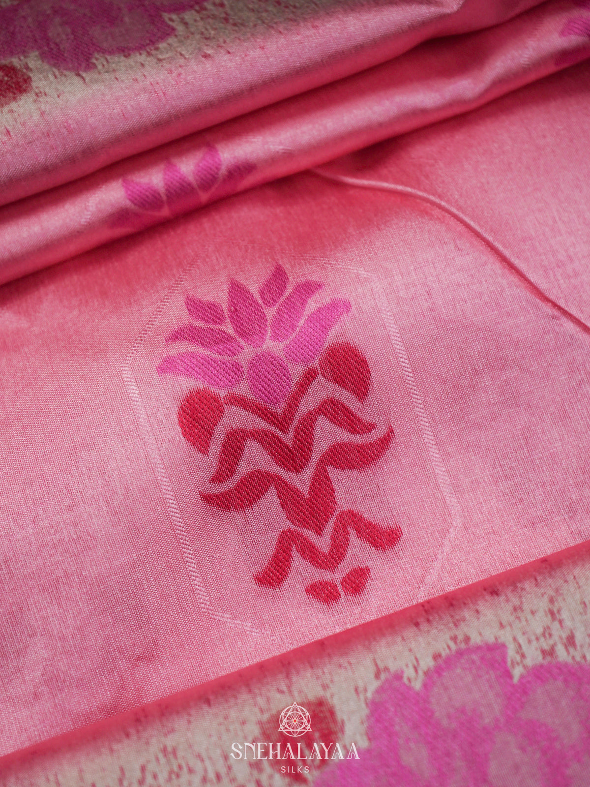 Pink Jute Saree