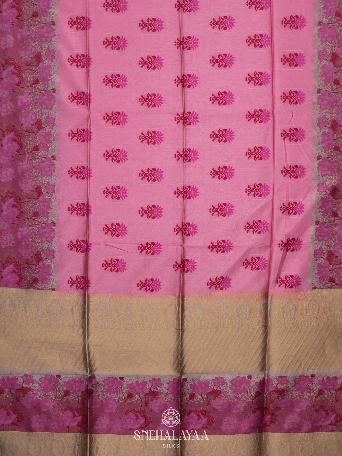 Pink Jute Saree