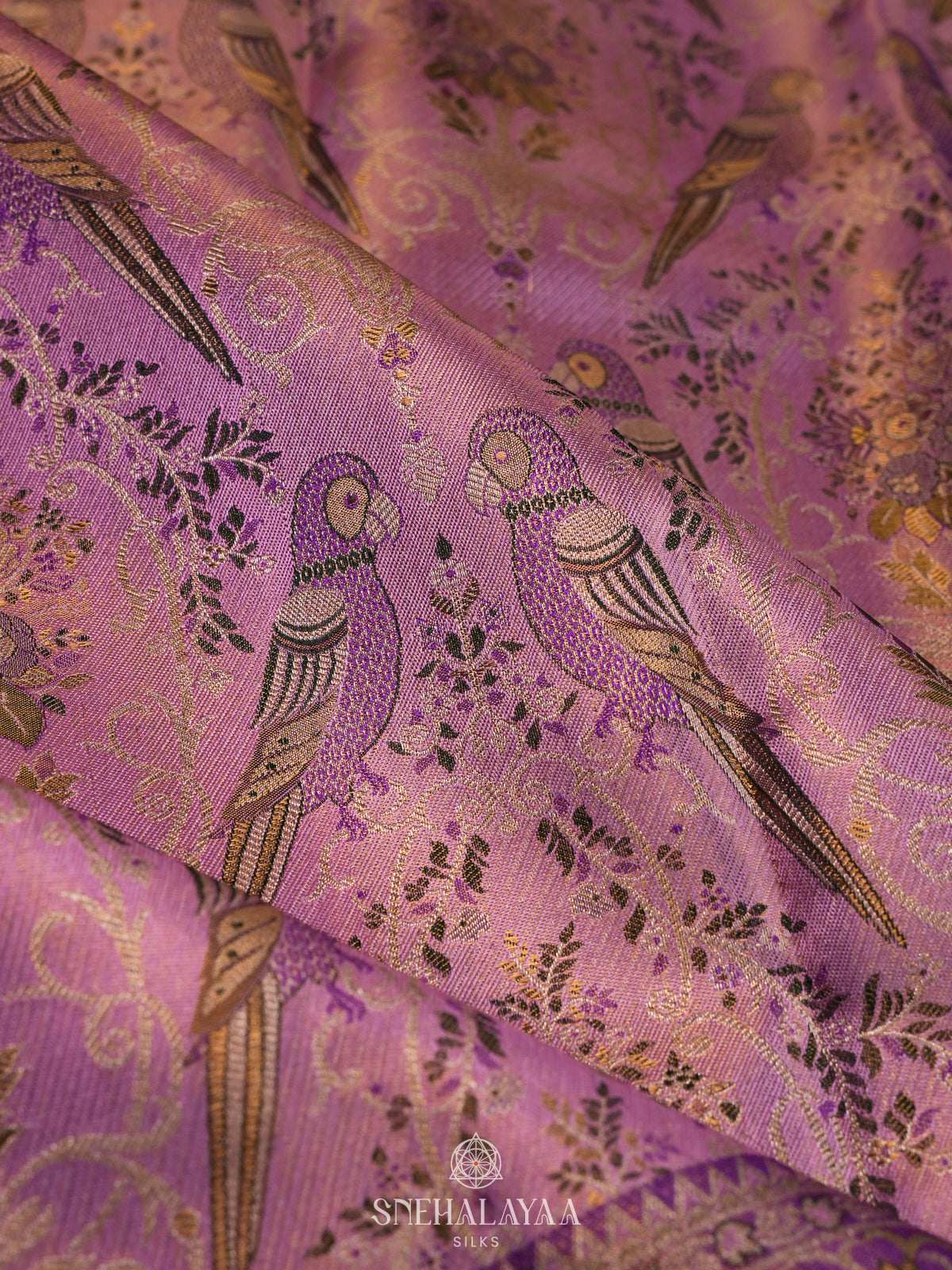 Rose Pink Kanjivaram Silk Saree