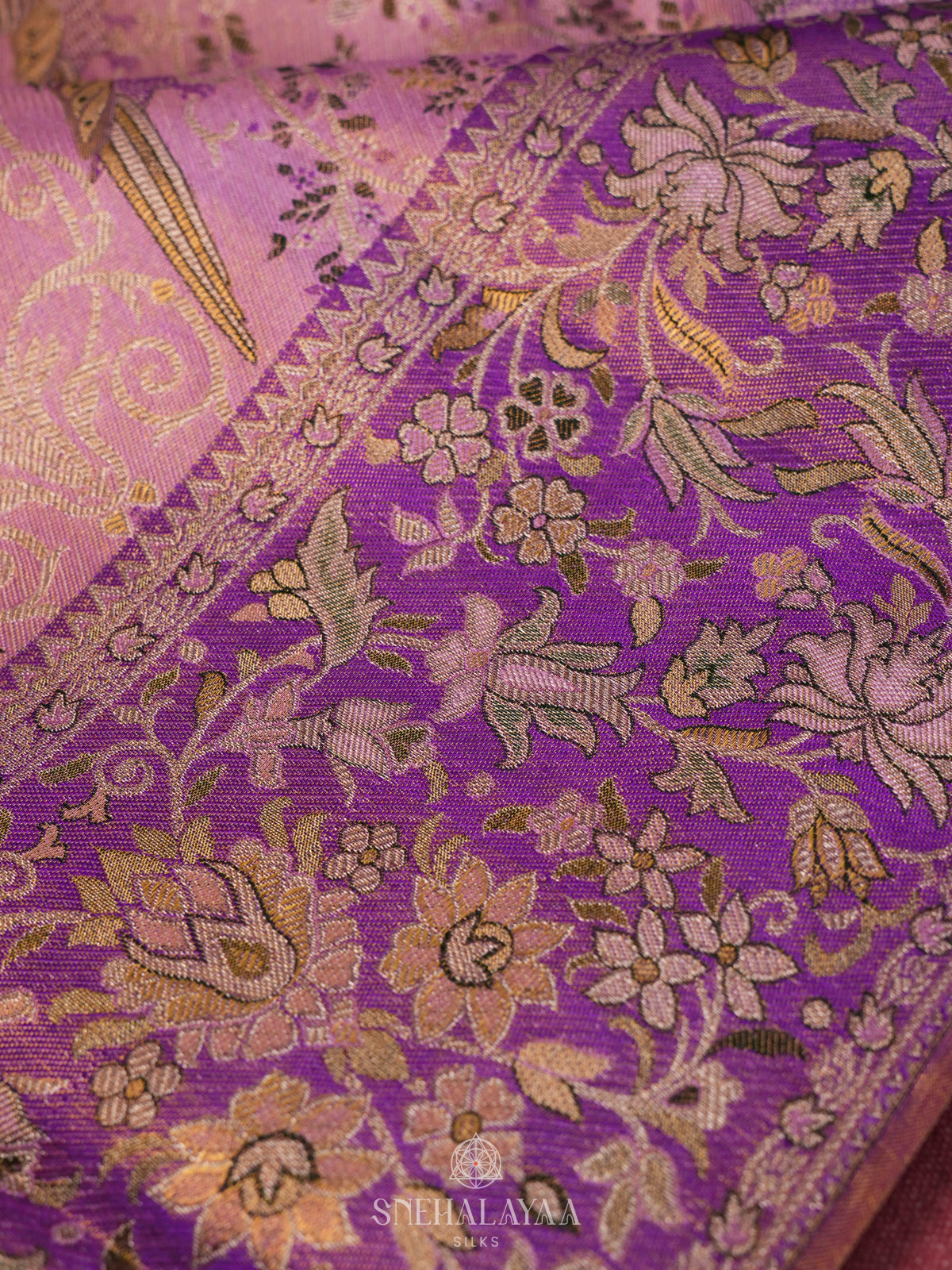 Rose Pink Kanjivaram Silk Saree