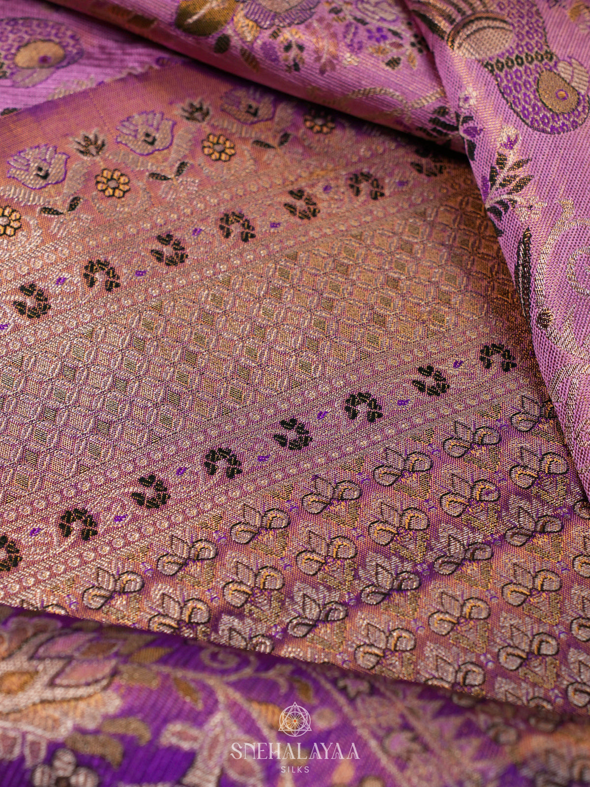 Rose Pink Kanjivaram Silk Saree