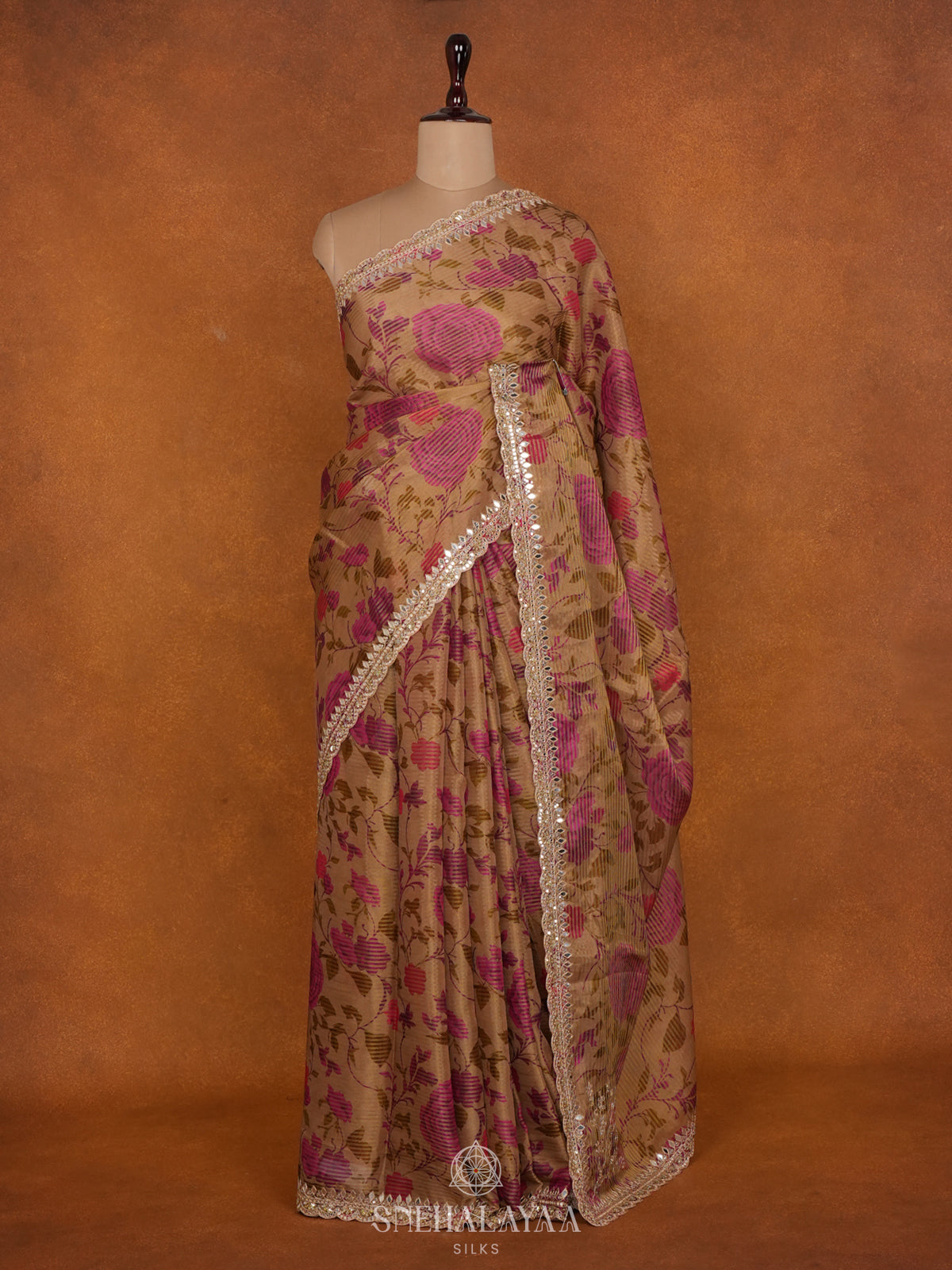 Mustard Designer Saree