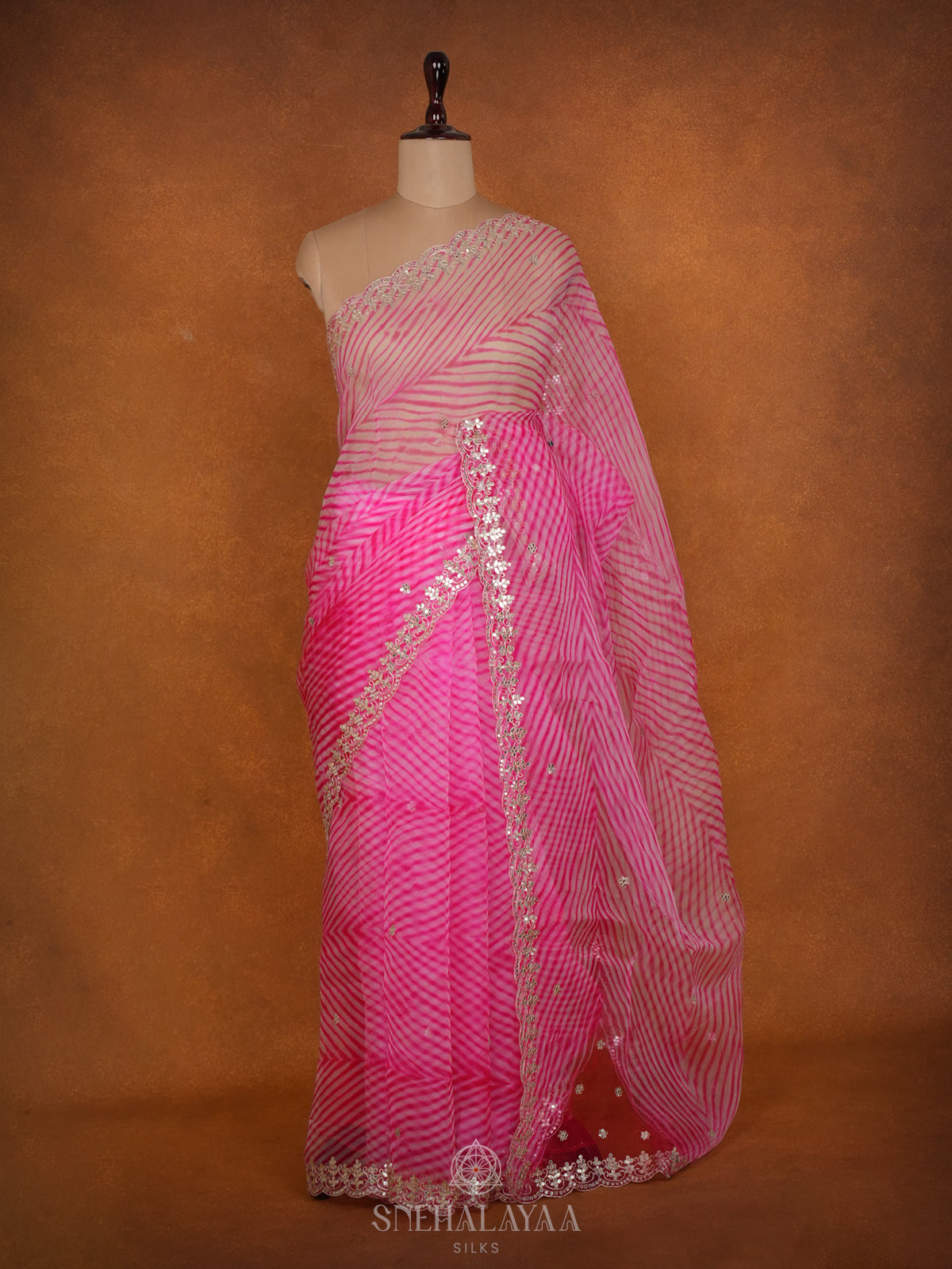 Pink Designer Saree