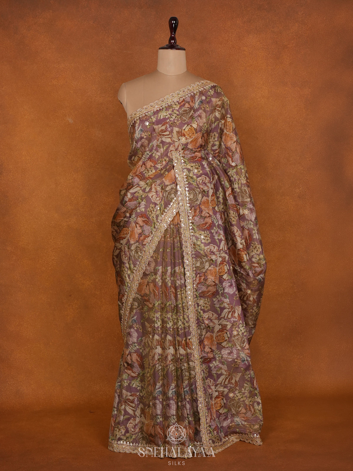 Lilac Designer Saree