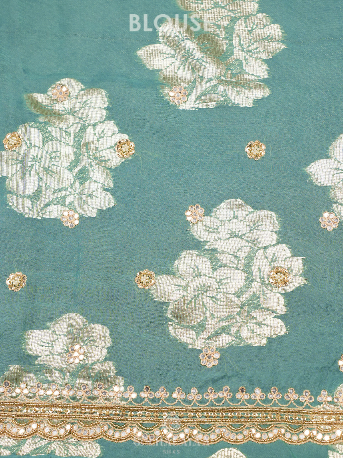 Mint Green Designer Saree