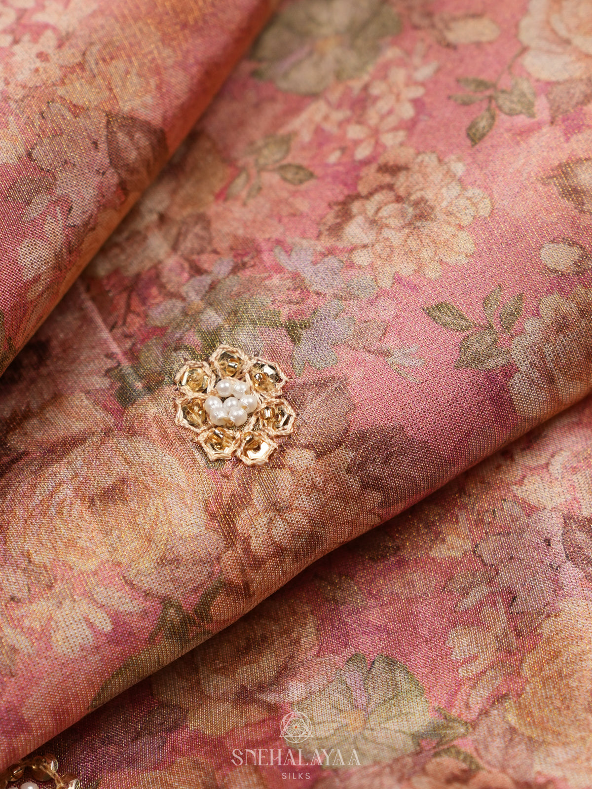 Pale Pink Designer Saree