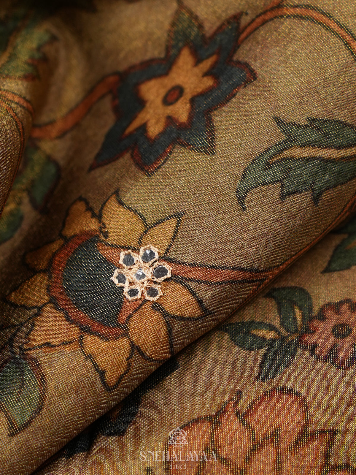 Mustard Designer Saree