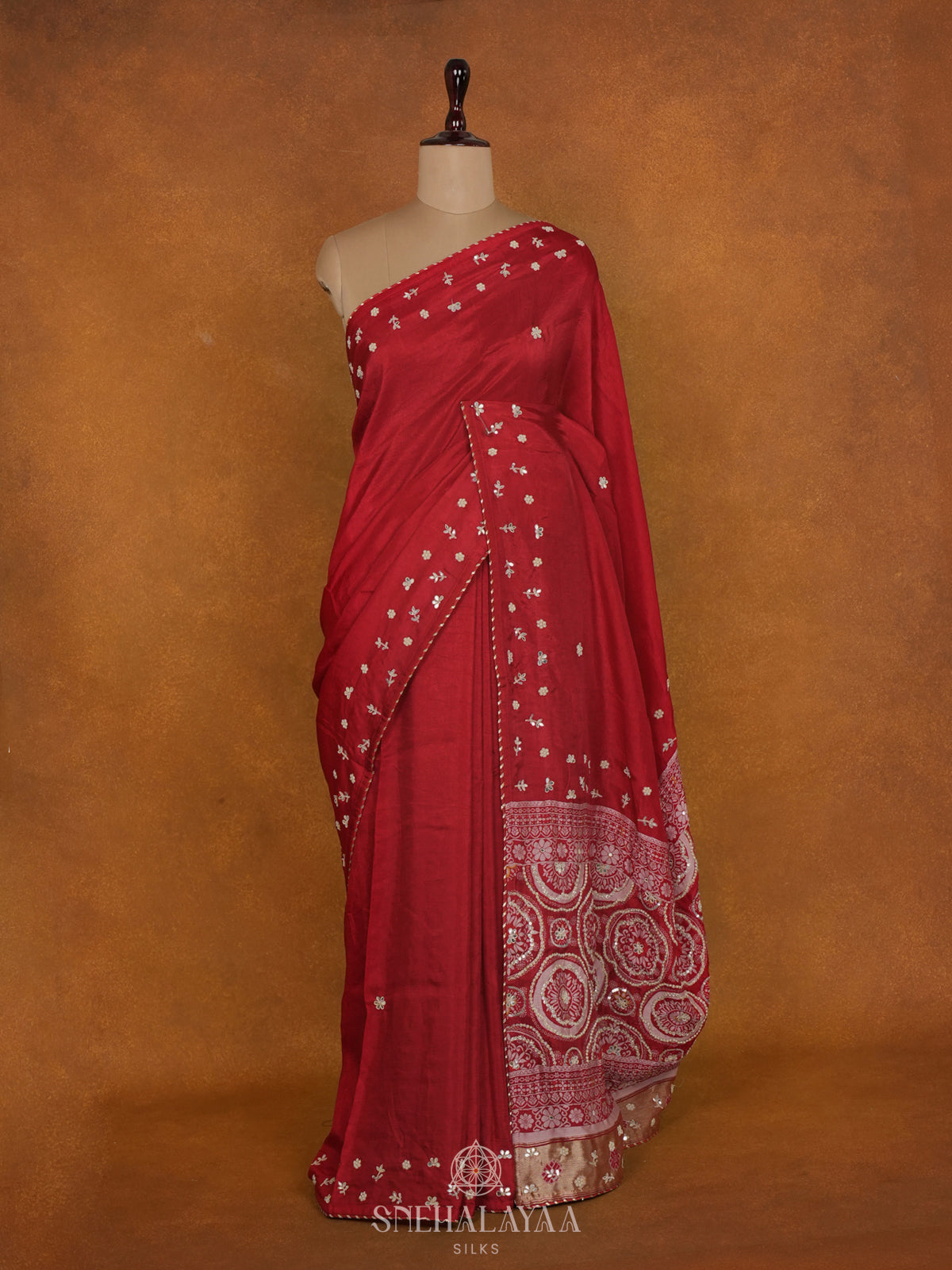 Red Designer Saree