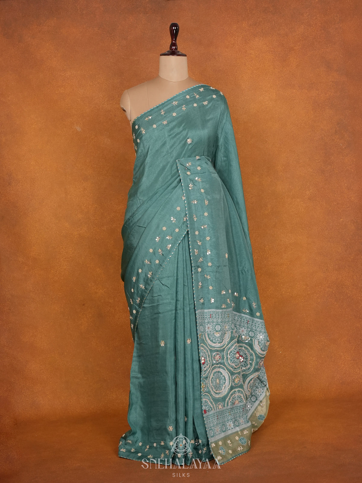 Blue Designer Saree