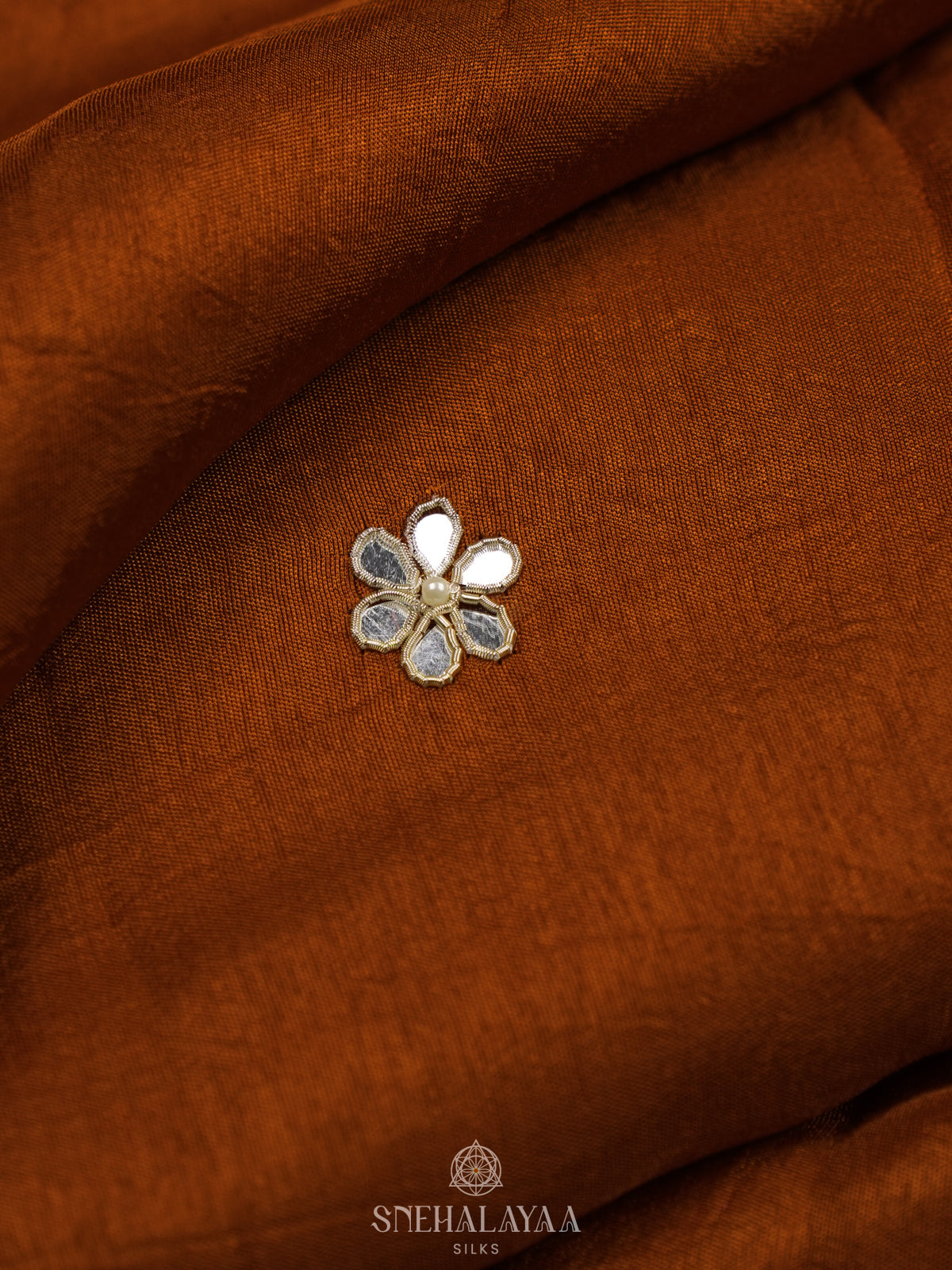 Brown Designer Saree