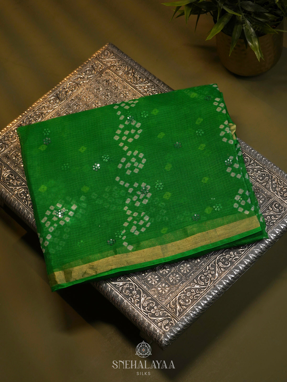 Emerald Green Kota Saree