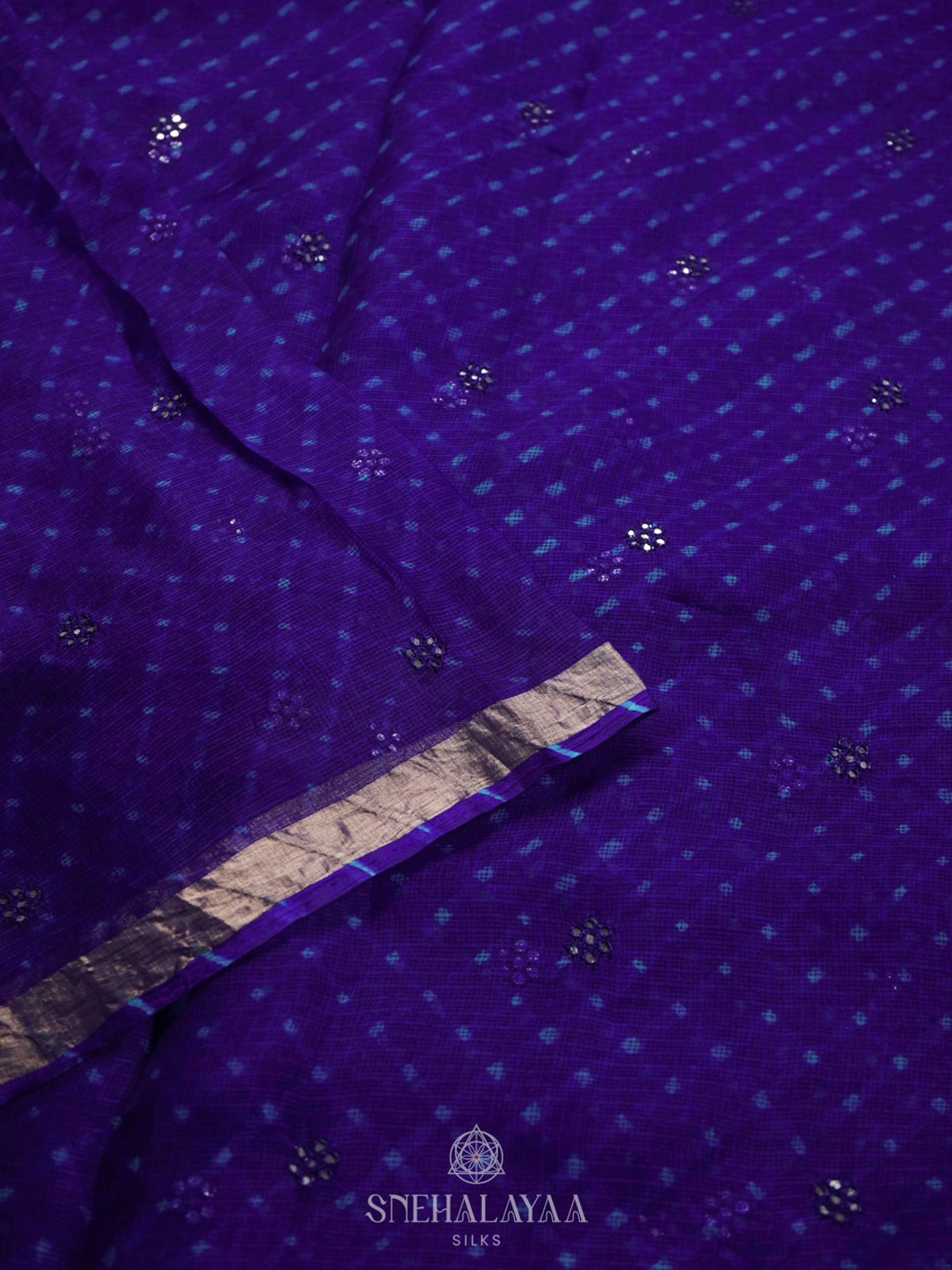 Navy Blue Kota Saree