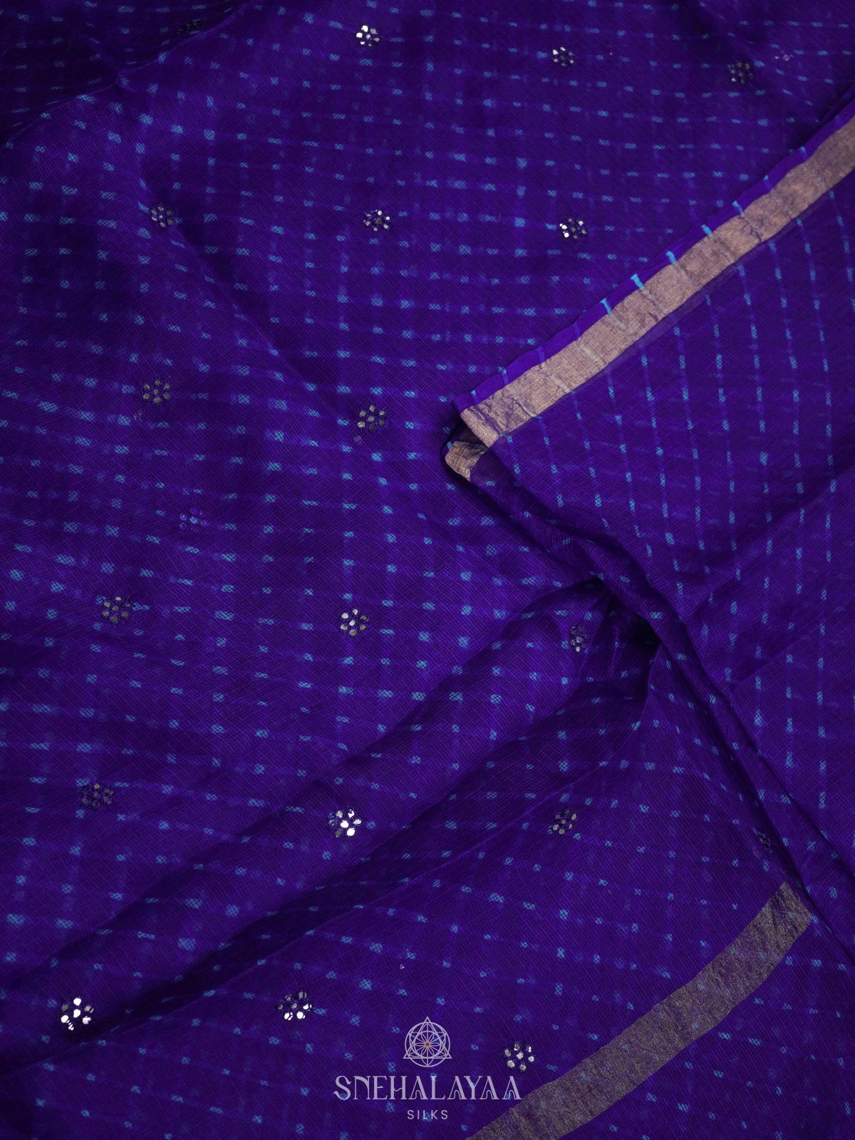 Navy Blue Kota Saree
