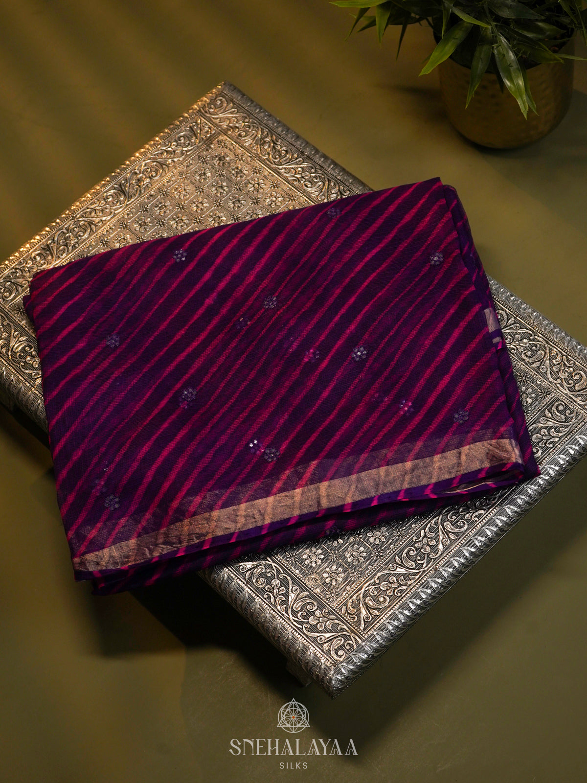 Purple Kota Saree