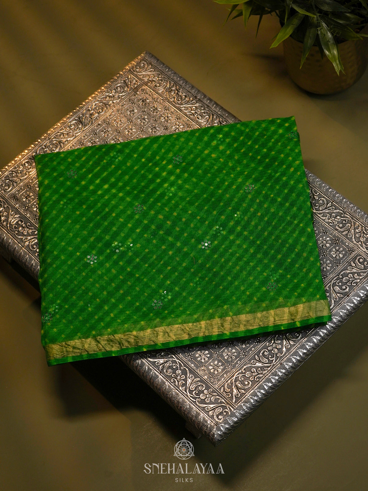 Emerald Green Kota Saree