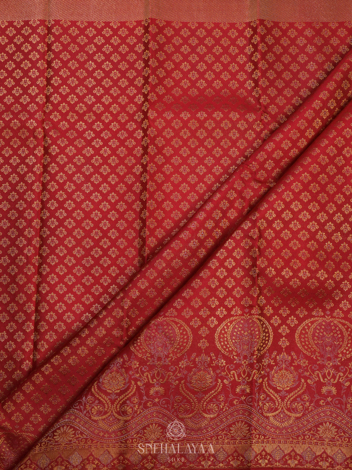 Maroon Kanjivaram Silk Saree