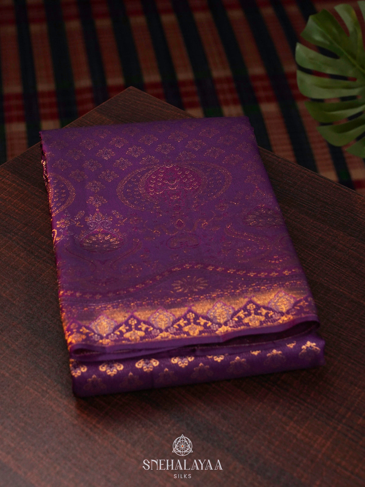 Golden Kanjivaram Silk Saree