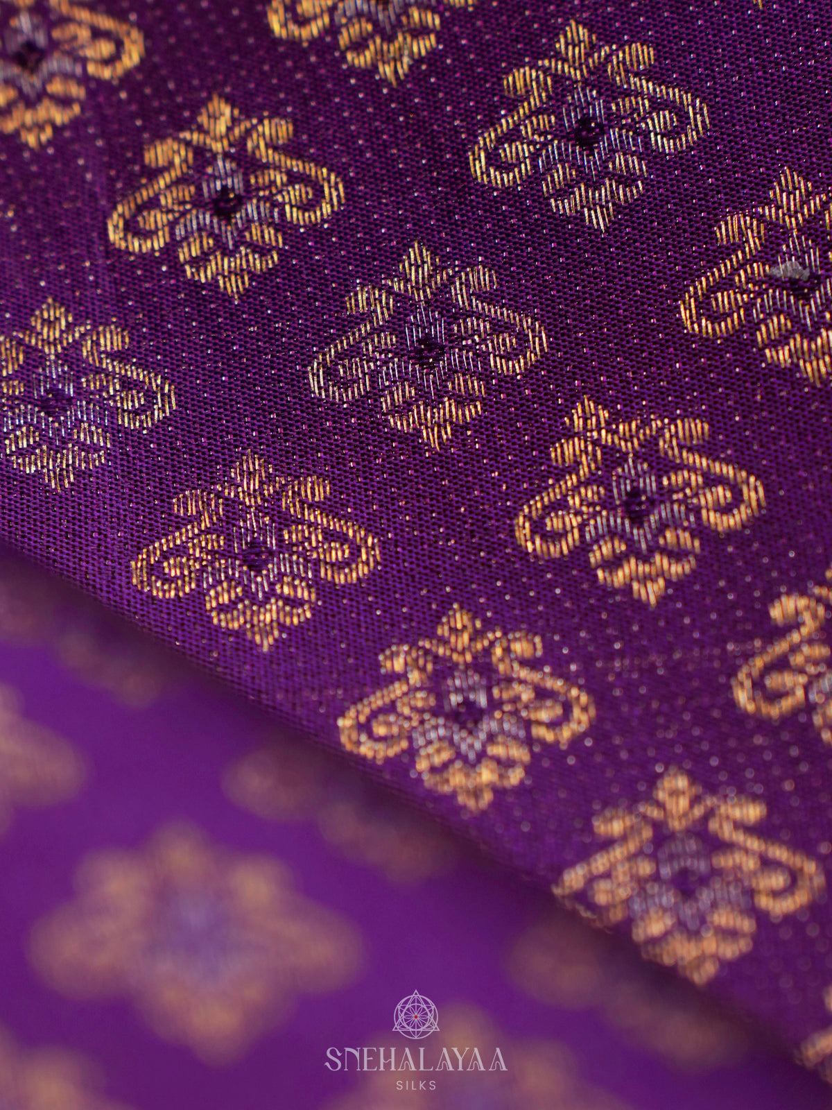 Golden Kanjivaram Silk Saree