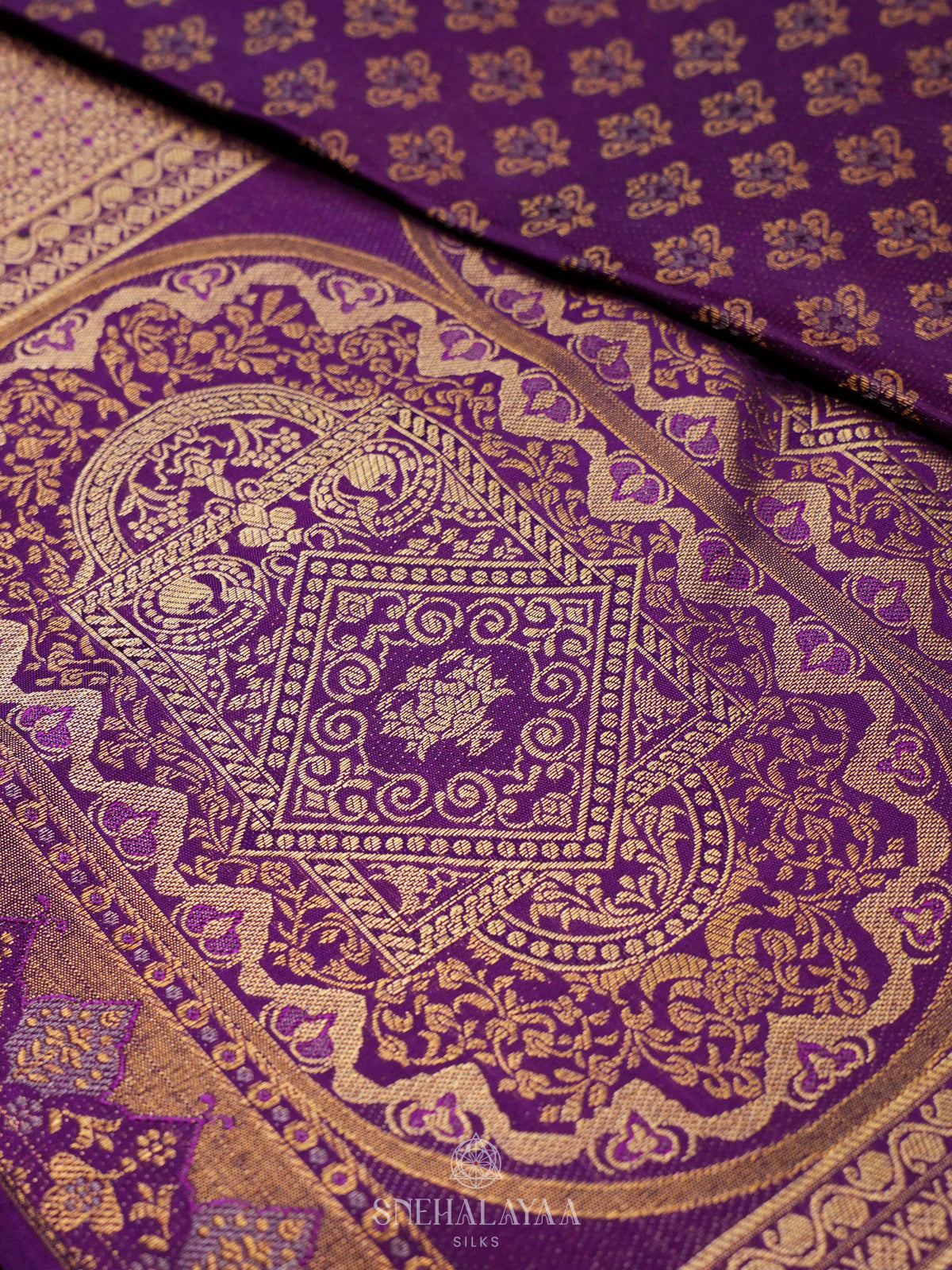 Golden Kanjivaram Silk Saree