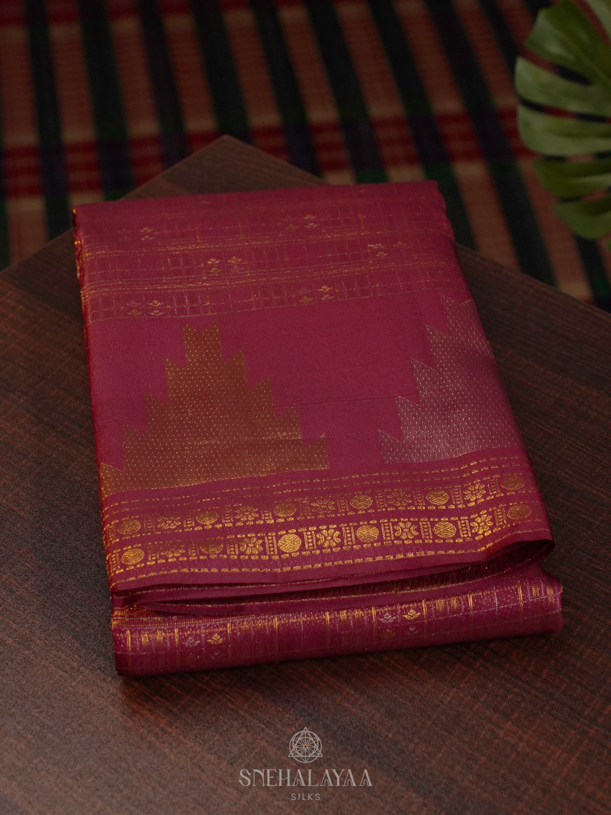 Golden Kanjivaram Silk Saree