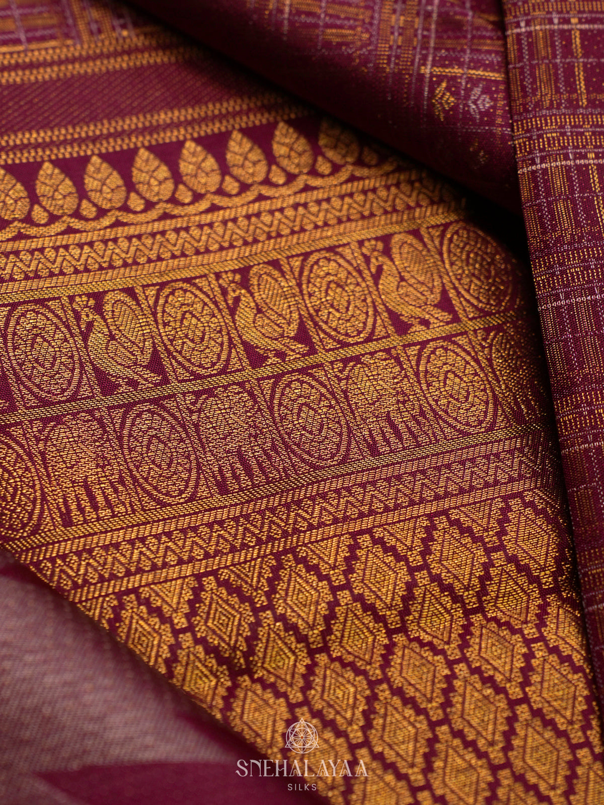 Golden Kanjivaram Silk Saree