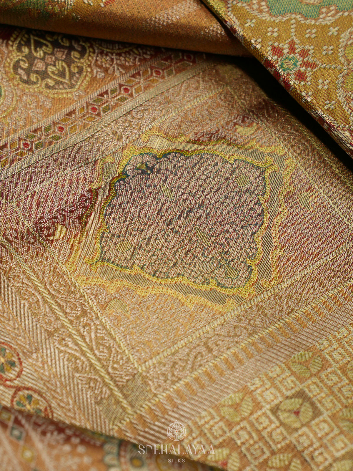 Golden Yellow Kanjivaram Silk Saree