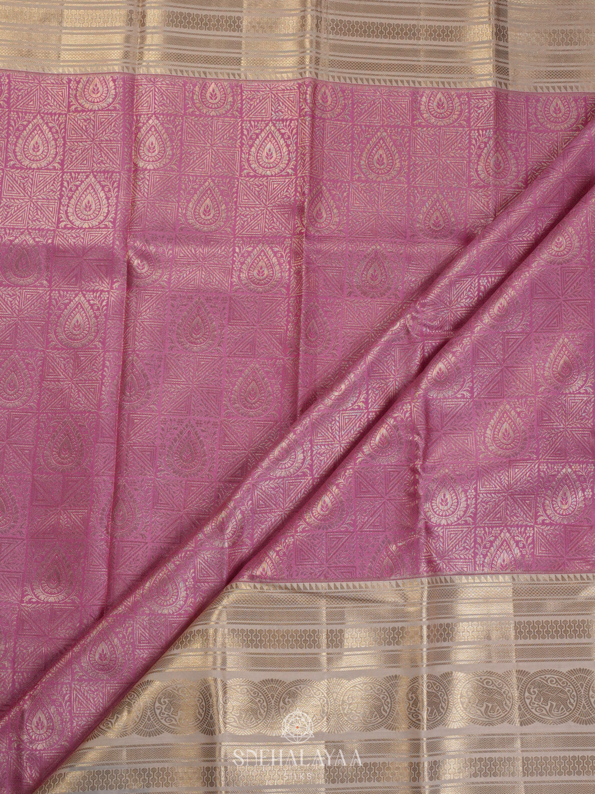 Purple Kanjivaram Silk Saree