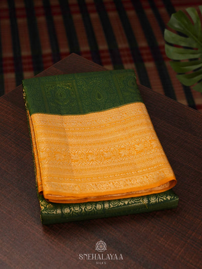 Peacock Blue Kanjivaram Silk Saree