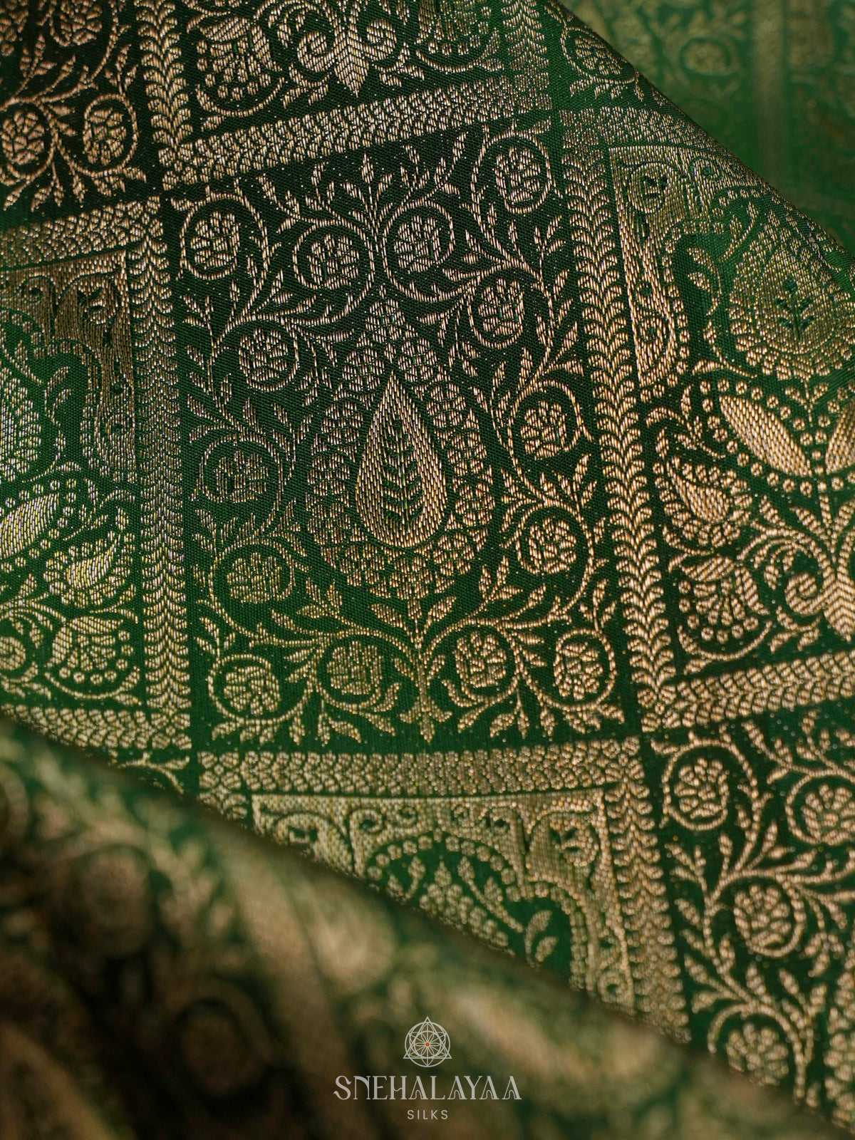Peacock Blue Kanjivaram Silk Saree