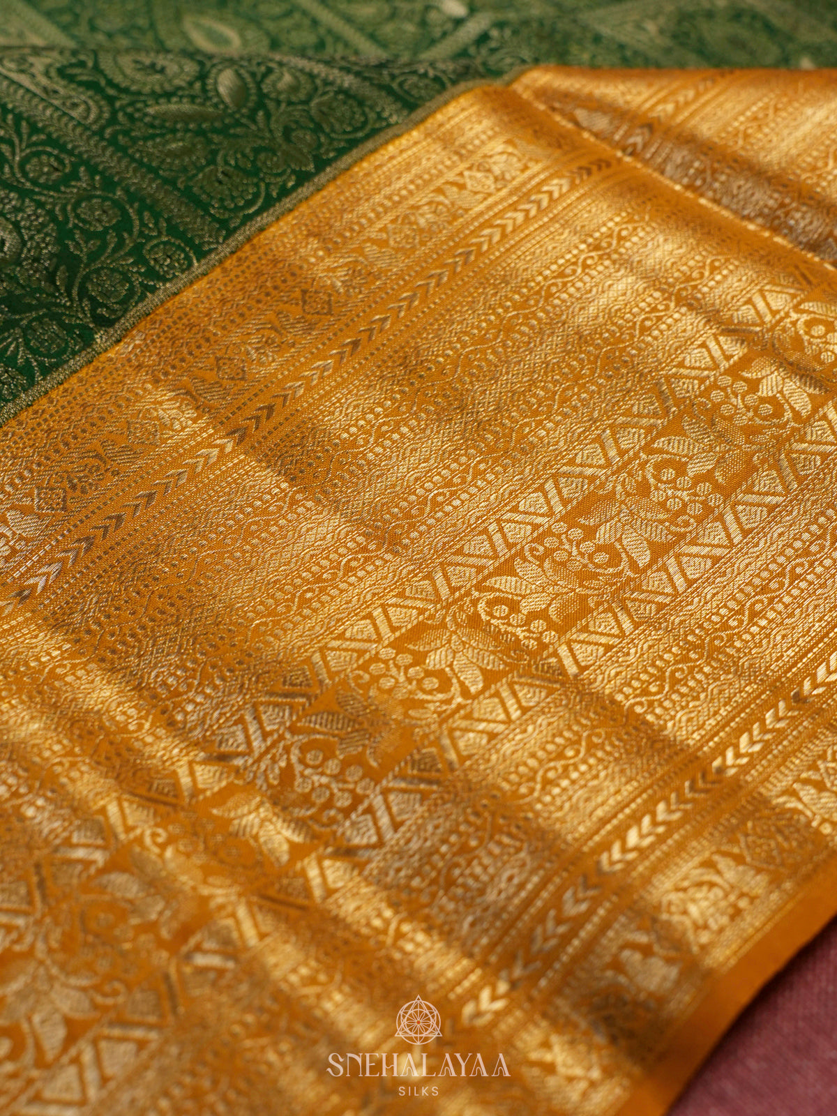 Peacock Blue Kanjivaram Silk Saree