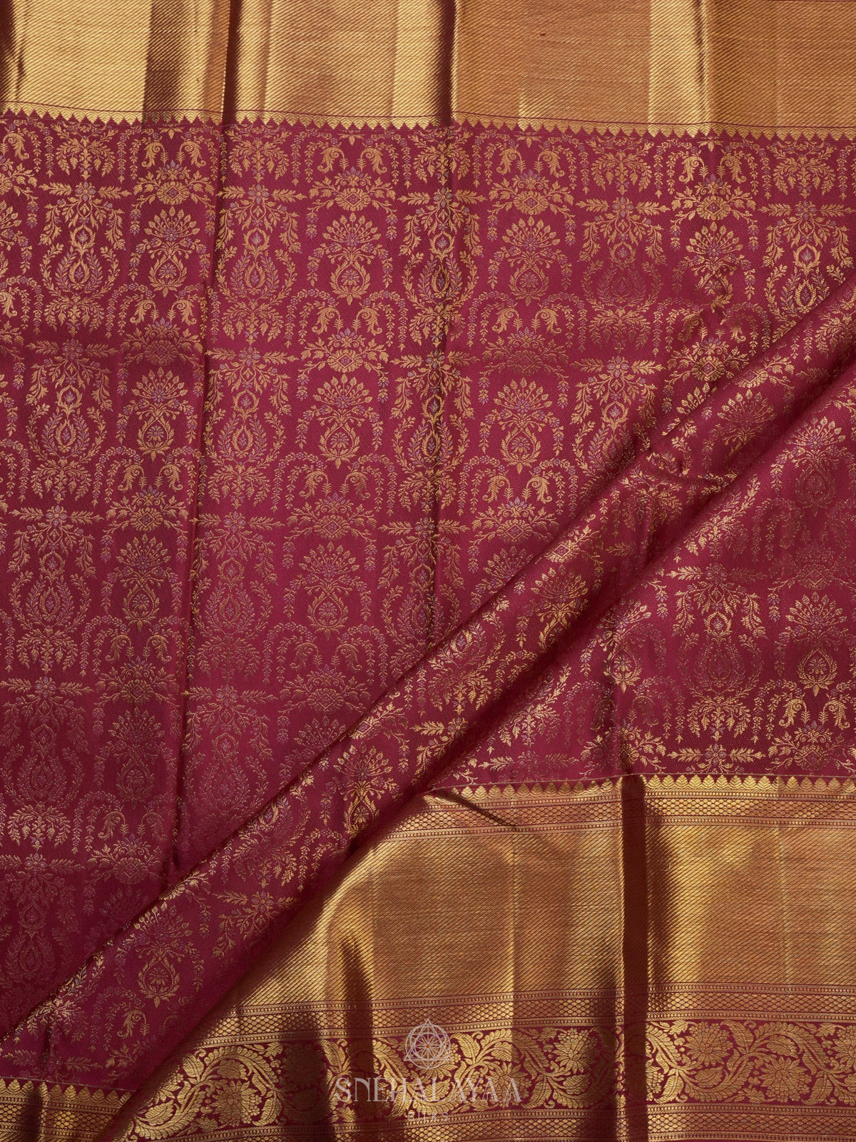 Orange Kanjivaram Silk Saree