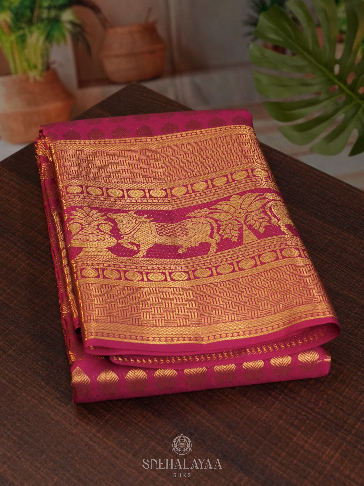 Orange Kanjivaram Silk Saree