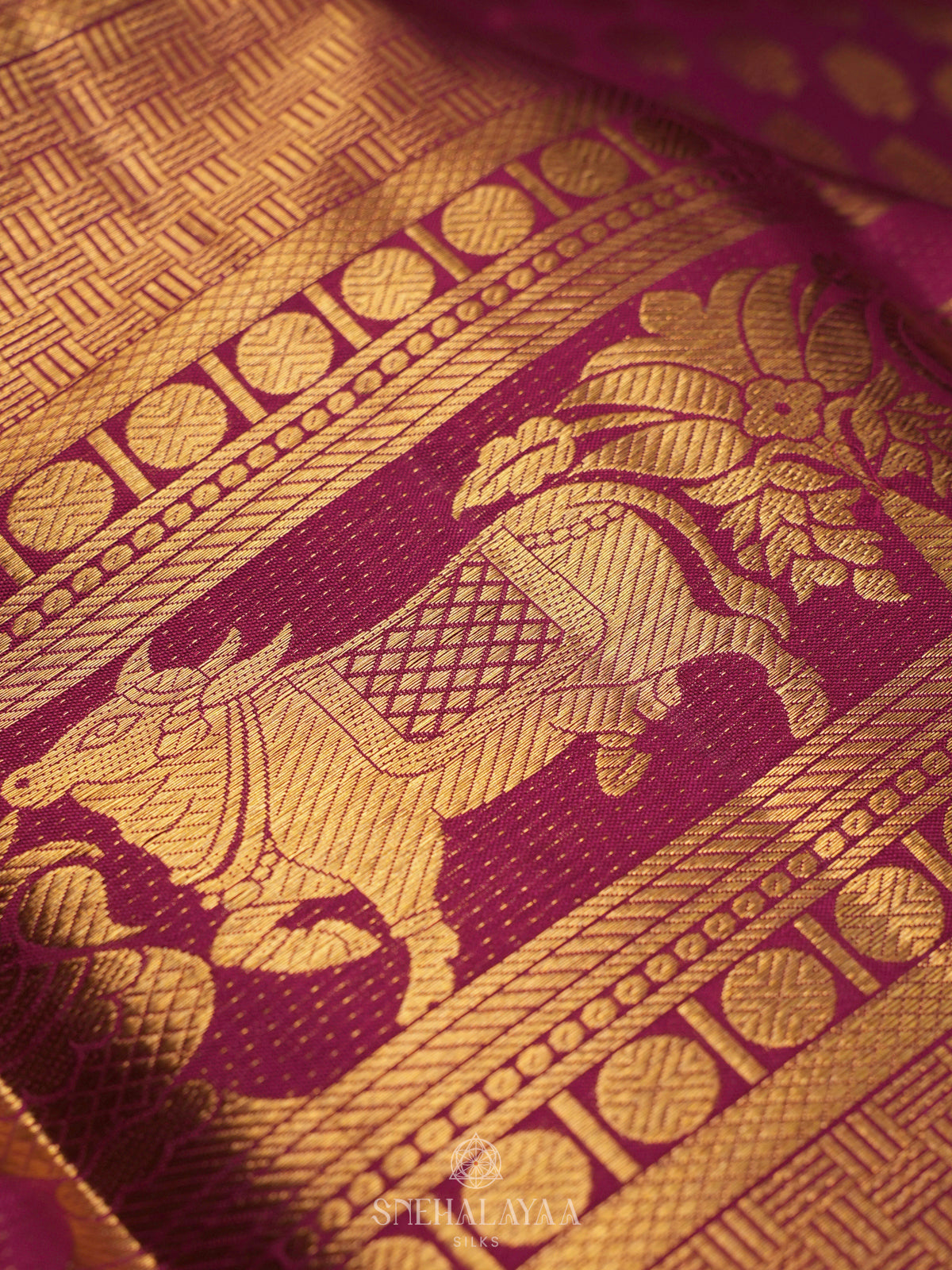 Orange Kanjivaram Silk Saree