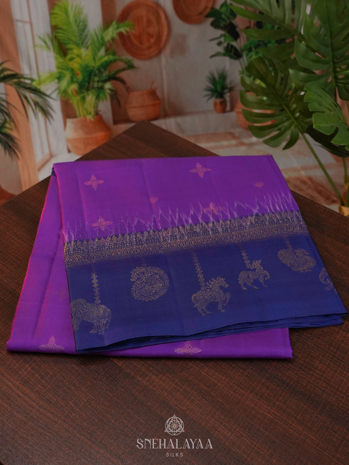Purple Soft Silk Saree