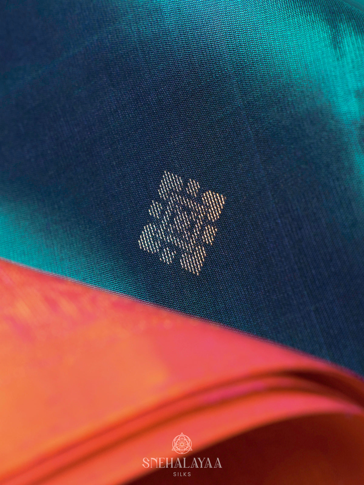 Peacock Blue Soft Silk Saree