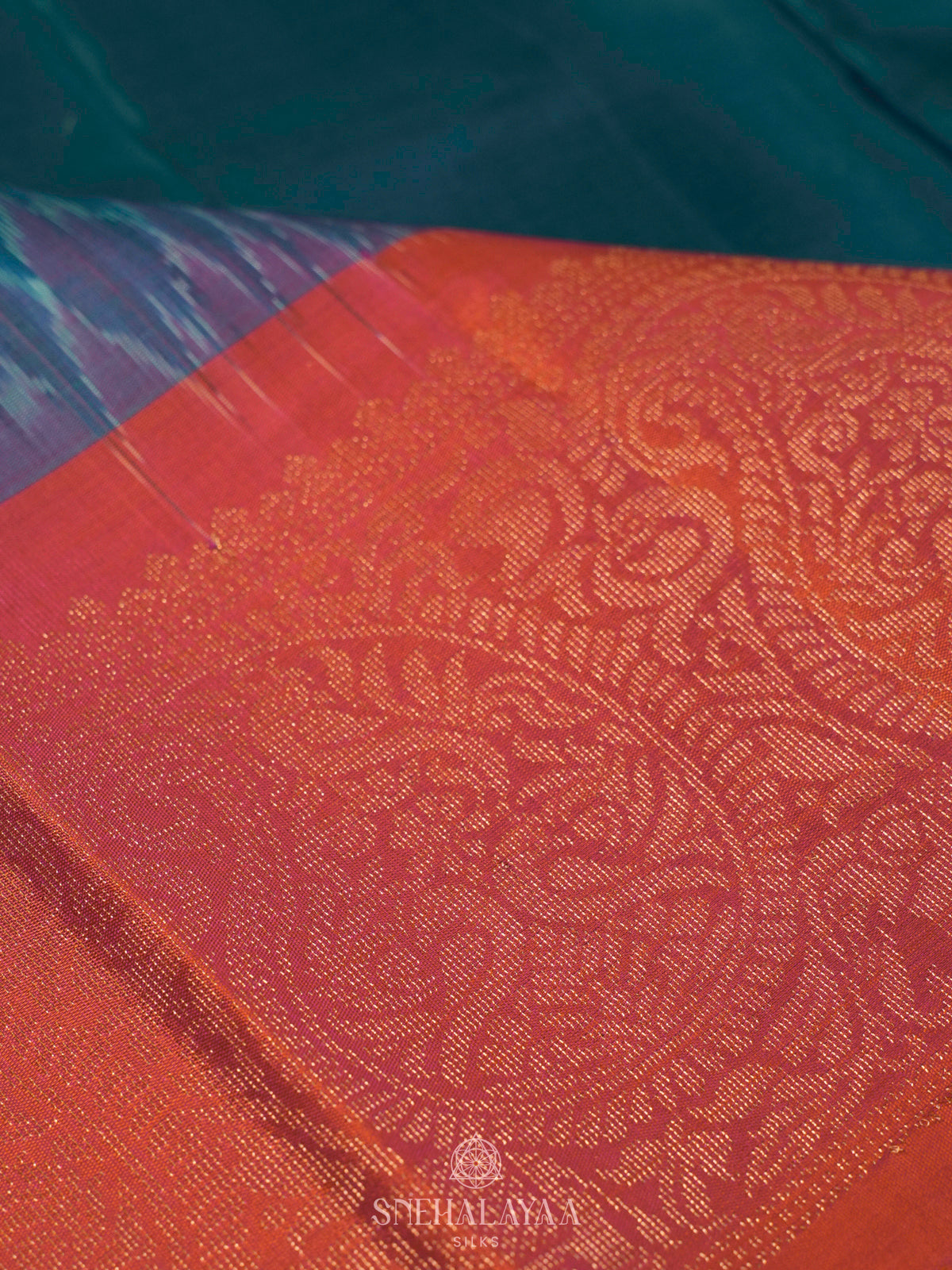 Peacock Blue Soft Silk Saree